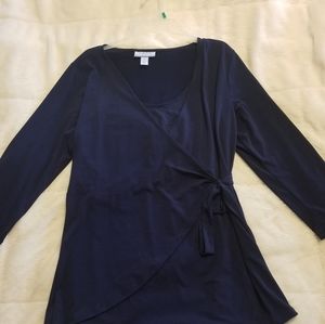 Maternity printed nursing wrap shirt